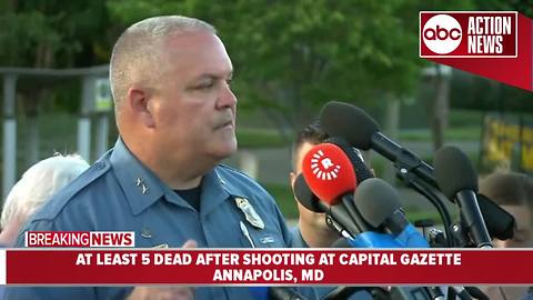 Officials give update on fatal shooting at Capital Gazette newspaper in Annapolis, MD