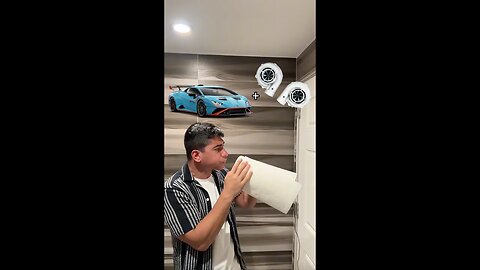 He can make PERFECT car sounds a Paper Towel Roll 🤯