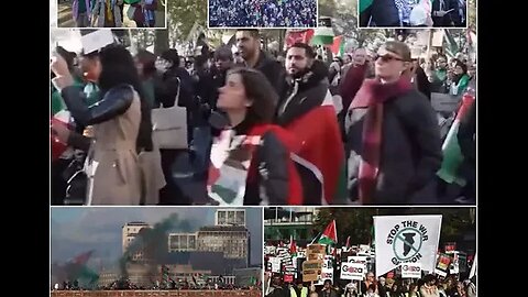 Pro-Palestinian protesters say 'more than 800,000' marched today to London's US Embassy