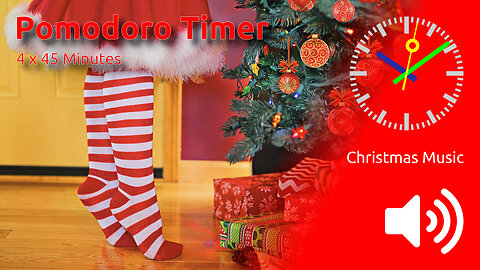 Pomodoro Timer 4 x 45min ~ Jingle Bells and Pomodoro Spells: A Festive Focus Tune! 🎅 🍅