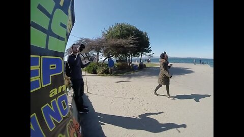 Beach preach with Brother Christopher at Alki Beach