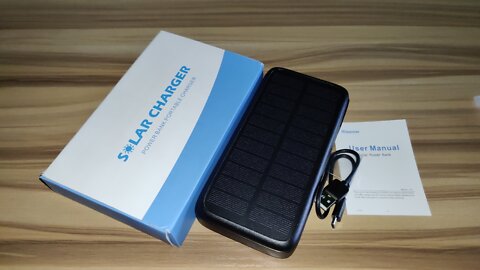 Riapow Solar Charger Power Bank 26800mAh Unboxing