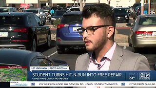 Arizona State University student tracks down truck that hit his car