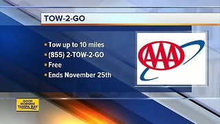 AAA offers 'Tow to Go' service for Thanksgiving weekend