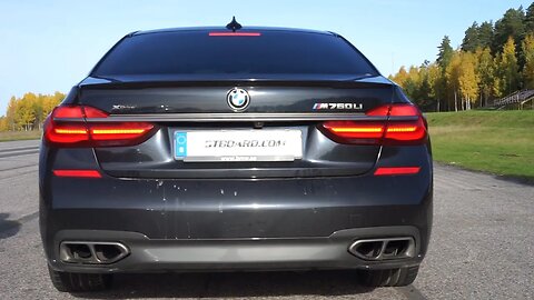 [4k] Launch BMW M760Li exterior view and BRUTAL Porsche Panamera Turbo race Panamera OWNED!