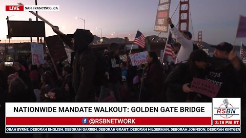 National Walkout from Vaccine Mandates in San Francisco, CA RSBN LIVE on 11/11/21