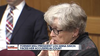 Former MSU President Lou Anna Simon faces her accusers in court