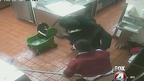 Popeye's worker fights off theif