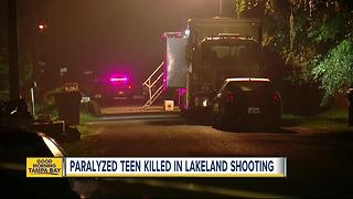 Paralyzed teen killed in Lakeland drive-by shooting