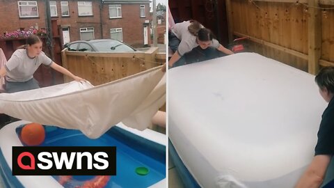UK woman reveals paddling pool hack that keeps it clean overnight