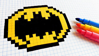 how to Draw Batman logo 1 - Hello Pixel Art by Garbi KW