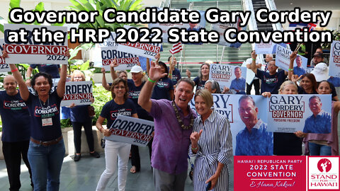 Governor Candidate Gary Cordery at the HRP 2022 State Convention