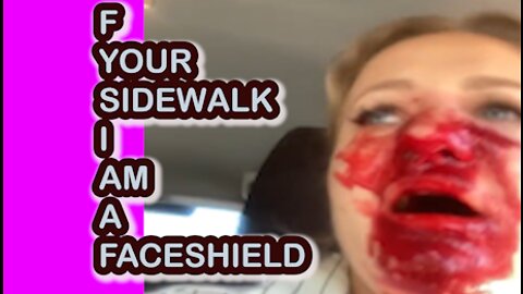 F Your Sidewalk | Memes and Crimes | Woman Face Shield