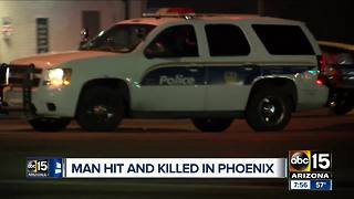 Man hit and killed by vehicle in south Phoenix