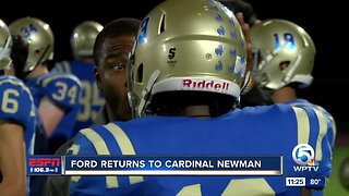 Jacoby Ford back at Cardinal Newman 10/1