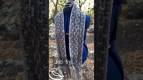 Chic and Sustainable: Preview of My Grey Scrap Yarn Scarf!
