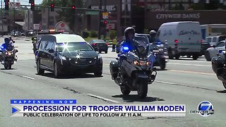 Procession for CSP Trooper William Modén