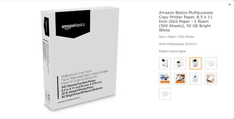 Amazon Basics Multipurpose Copy Printer Paper