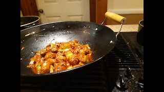 veggie & pork skillet