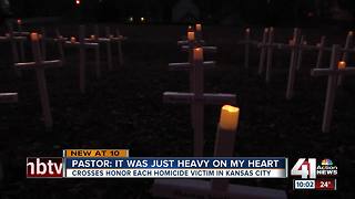 Church erects crosses to remember homicide victims in KCMO