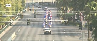 Remembering Lt. Lloyd: Motorcade passes through the Las Vegas Strip