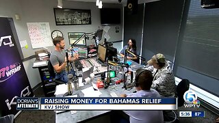 Raising money for Bahamas relief on the KVJ show