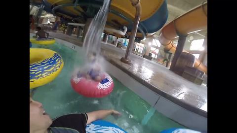 "Water Park Fail: A Sudden Waterfall"