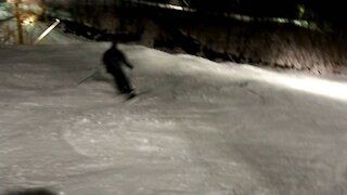 Me hitting the Moguls on skis