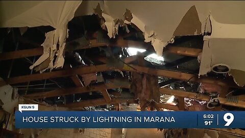 Marana house struck by lightning
