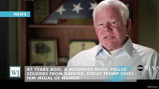 47 Years Ago, A Wounded Medic Pulled Soldiers From Danger, Today Trump Gives Him Medal Of Honor