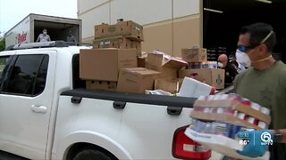 Food distribution via local churches in Palm Beach County