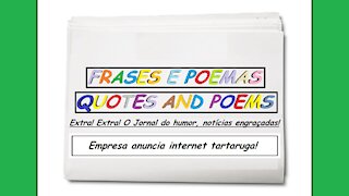 Notícias engraçadas: Empresa anuncia internet tartaruga! [Frases e Poemas]