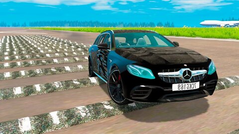 Mercedes vs 100 Speed Bumps – BeamNG.Drive