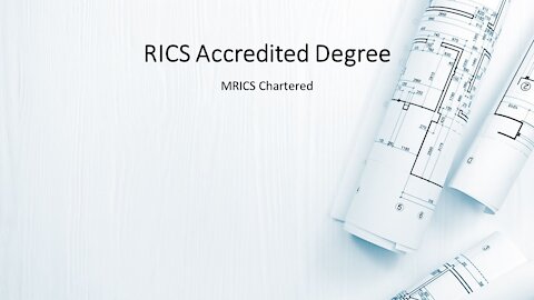 RICS Accredited Degree | CCM