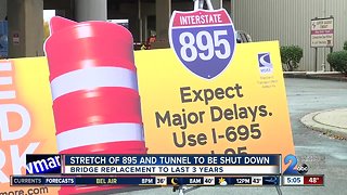 Two year construction project to begin for I-895 in Baltimore