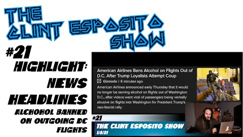 Best News Headlines, no drinks on flights leaving DC, The Clint Esposito Show