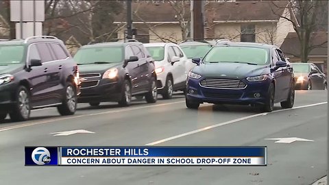 Concern about danger in school drop-off zone