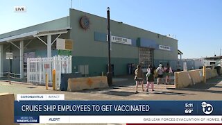 Cruise ship employees to get vaccinated