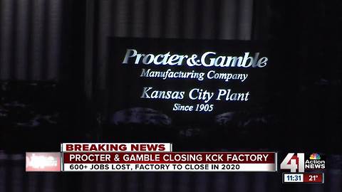 Procter & Gamble closing KCK factory
