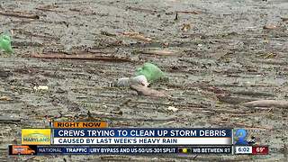 Storms leave behind huge mess in Maryland waterways