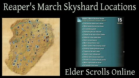 Reaper's March Skyshard Locations [Elder Scrolls Online] ESO