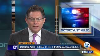 Motorcyclist killed on I-95 hit-and-run crash on Saturday night