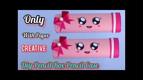 How to make a paper pencil box / easy origami box