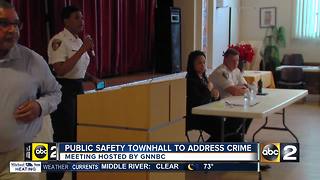 Baltimore community host crime fighting Town Hall