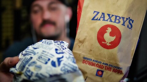Zaxby's Signature Chicken Sandwich w/ Fries & Drink | BDAY ASMR (Whispering, Chewing Sounds)