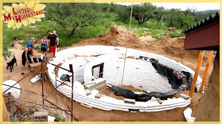 Foundation for 2nd Story | Underground Earthbag Building | Weekly Peek Ep51