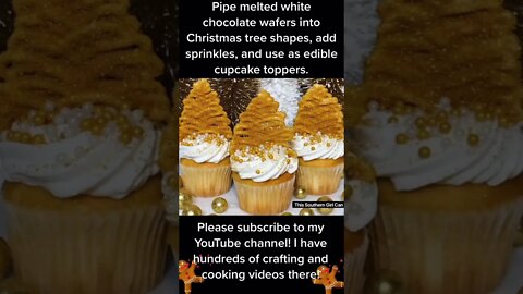Edible Christmas Cupcake Toppers #shorts