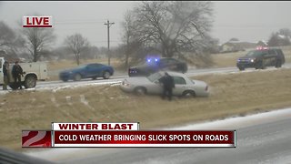 Roads slick in Green Country