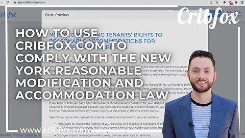 How to use Cribfox.com to comply with the New York Reasonable Modification and Accommodation Law
