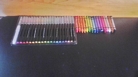 Watercolor brush pens VS Crayola crayons! Episode 1